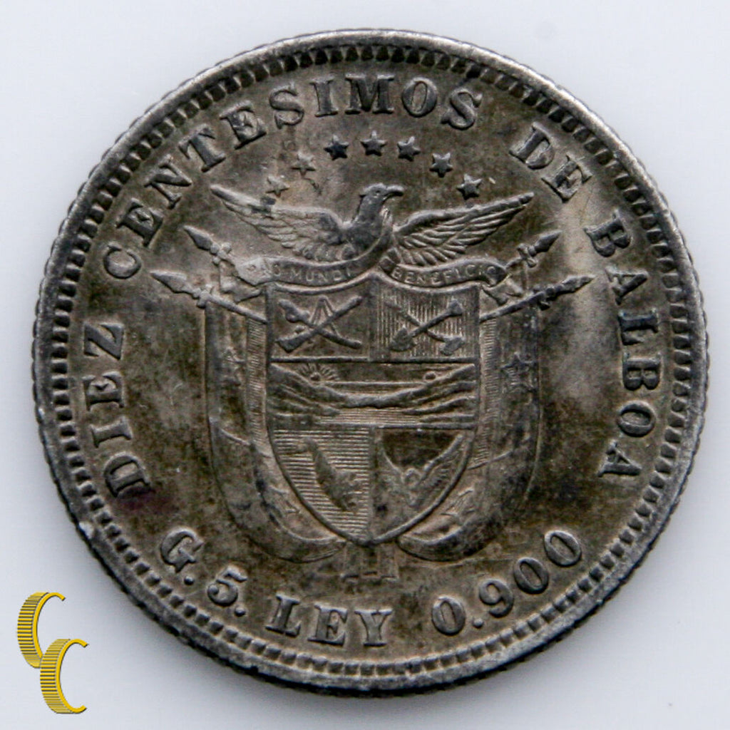 1904 Panama 10 Centesimos (XF) Extra Fine Condition KM# 3
