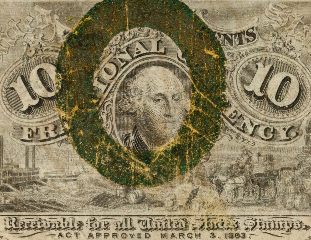 10C Fractional Currency Note Second Issue FR 1245 Very Fine VF Condition