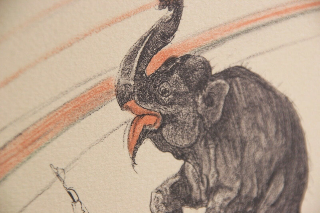 "Elephante in Liberte" by Toulouse Lautrec from "The Circus" Portfolio 1990