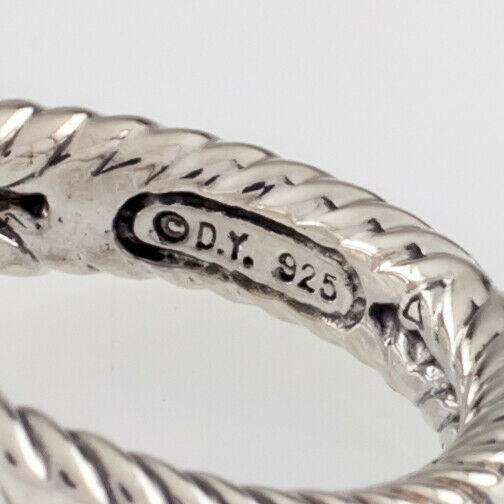 David Yurman Cerise Pearl Solitaire Ring w/ Diamond Bezel Size 5 Gorgeous!