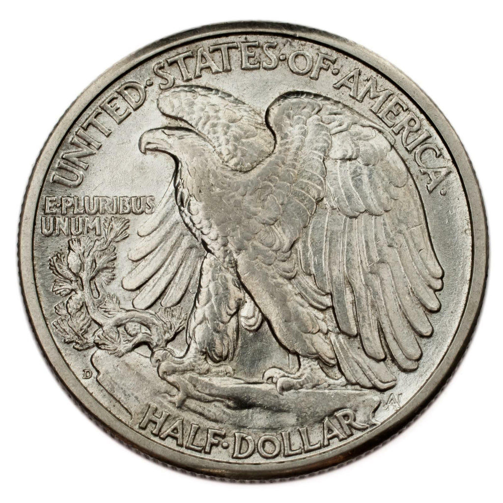 1944-D Silver Walking Liberty Half Dollar 50C (Choice BU Condition)