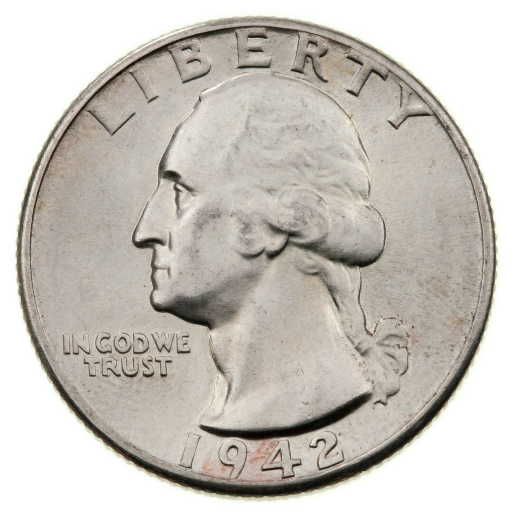 1942 25C Washington Quarter in Gem BU Condition, Excellent Eye Appeal