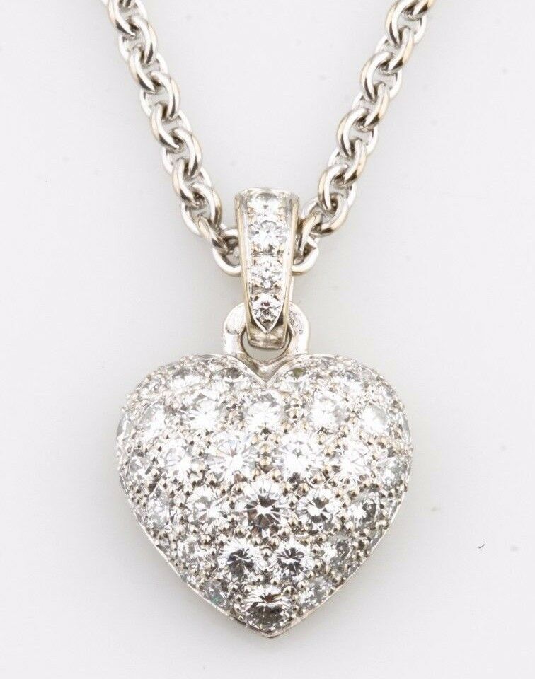 Cartier diamond heart pendant Clearance