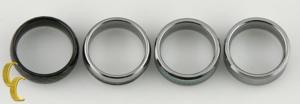 Tungsten & Titanium Band/ Ring, Lot of 4  Sizes 7 3/4 to 9