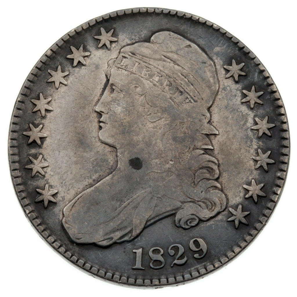 1829 50C Bust Half Dollar in Fine Condition, Strong Detail for Grade