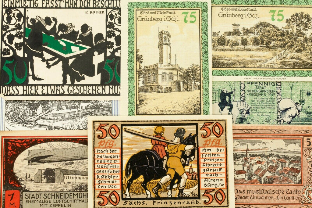 1920's Germany Notgeld (Emergency Money) 25pc - Bad Honnef, Dobeln, Grunberg