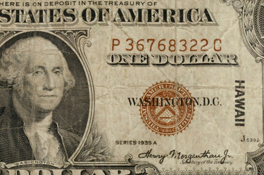 Series of 1935 A Hawaii $1 Silver Certificate in Very Good Condition FR 2300