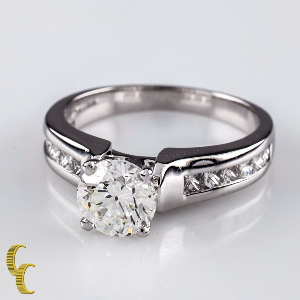 1.22 Carat Round Diamond 14k White Gold Engagement Ring Size: 6.5