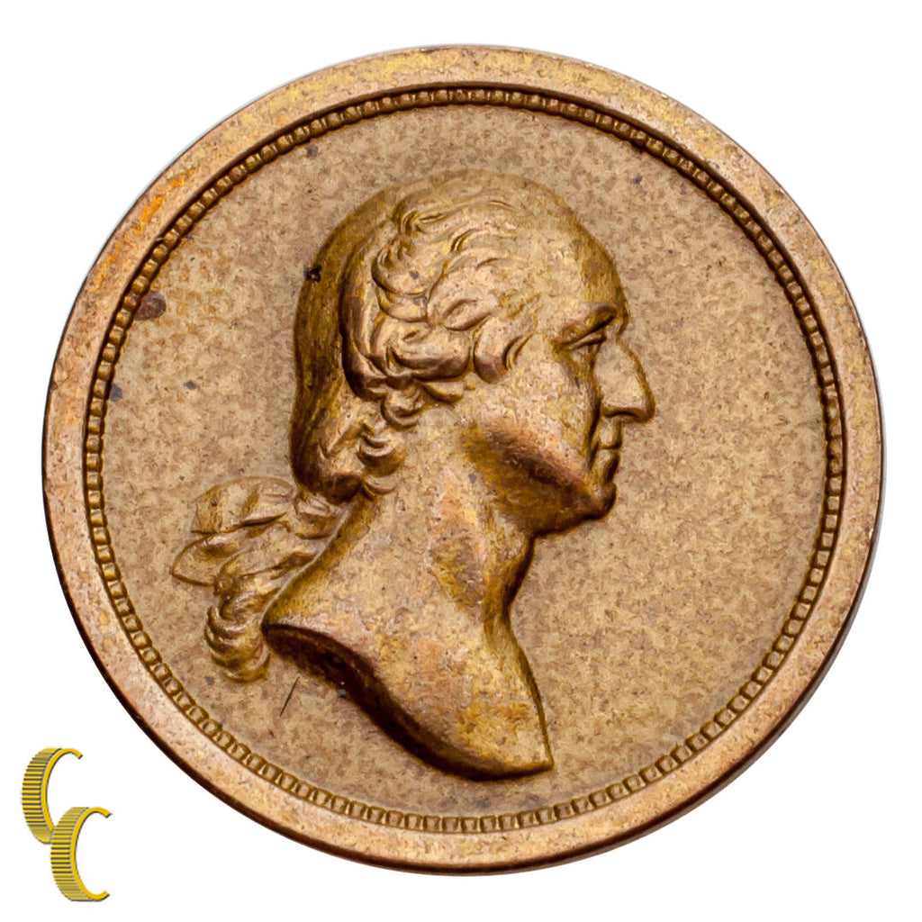 1870 Washington/Grant Bronze Medalette (AU) About Uncirculated Condition