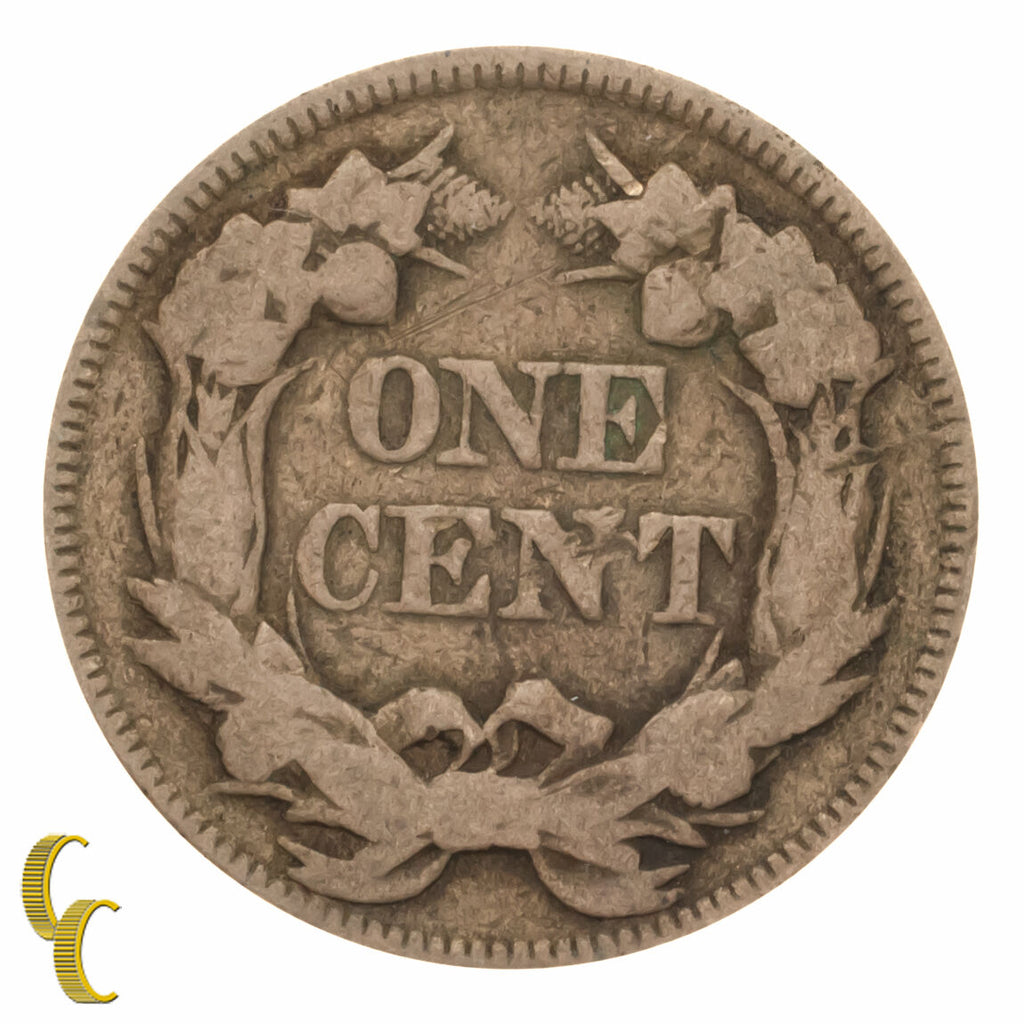 1857 Flying Eagle Cent 1C Penny (Very Good, VG Condition)