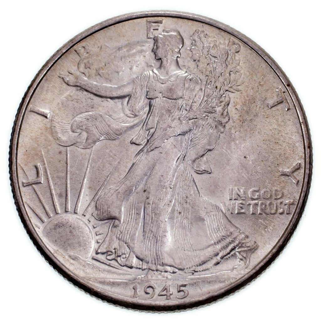 1945 50C Walking Liberty Half Dollar in Choice BU Condition Excellent Eye Appeal