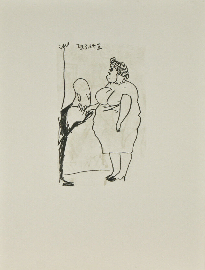 "Le Gout du Bonheur-29.9.64.II" By Pablo Picasso Lithograph 12 3/4"x10"