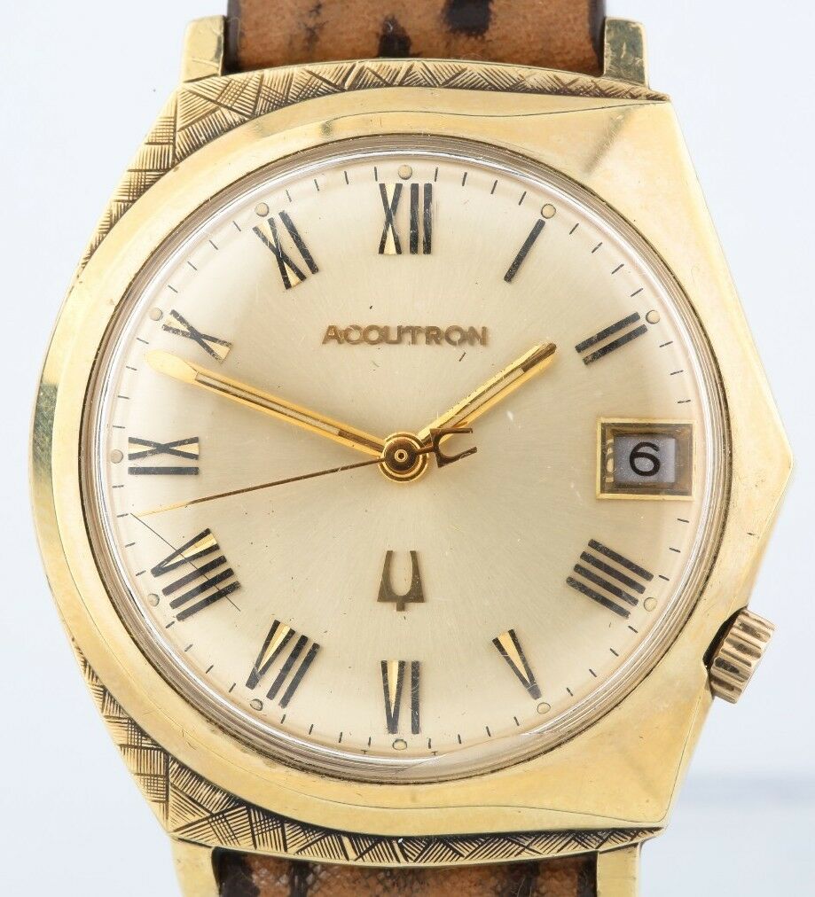 Vintage 14k Yellow Gold Bulova Accutron Watch Movement 218 w/ Original Box