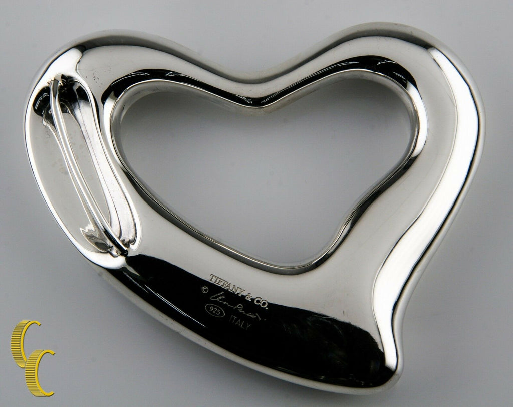 Tiffany & Co Elsa Peretti Open Heart Belt Buckle Sterling Silver 925 Italy
