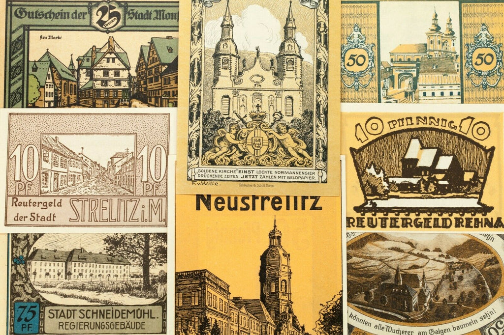 1920's Germany Notgeld (Emergency Money) 25pc - Monschau, Probstzella, Templin