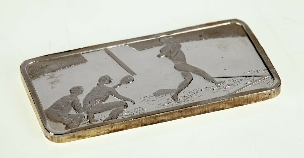 1974 The Hamilton Mint Silver Art Bar 1 oz. BASEBALL HAM-504