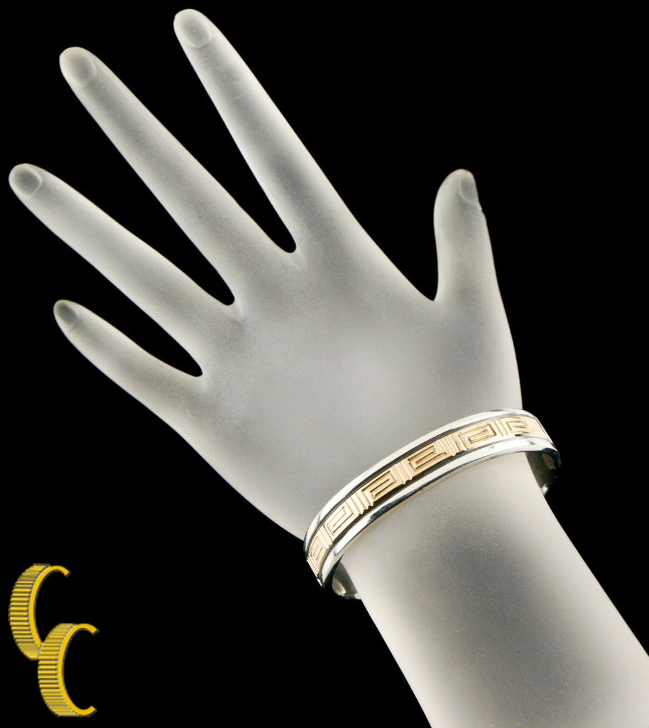 Ray Bennett 14k Yellow Gold & Sterling Silver Cuff Bracelet Navajo Silversmith