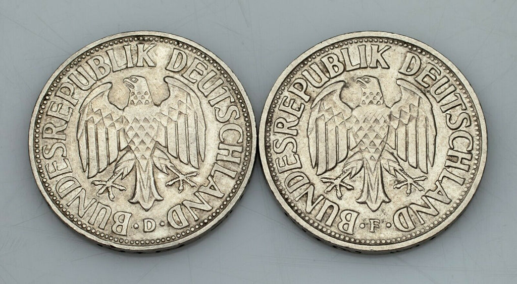 1950 Germany 1 Mark Coin Lot (4 coins) All in XF Condition! KM# 110