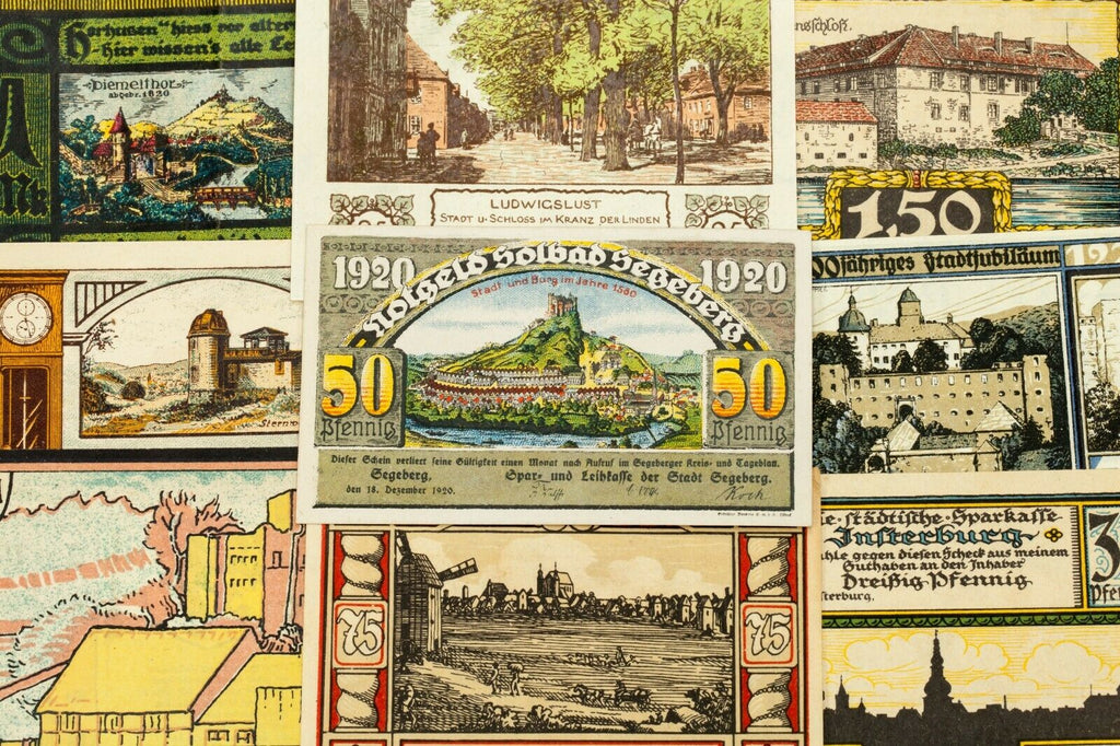 1920-1922 Germany Notgeld (Emergency Money) 25pc - Architecture Themes