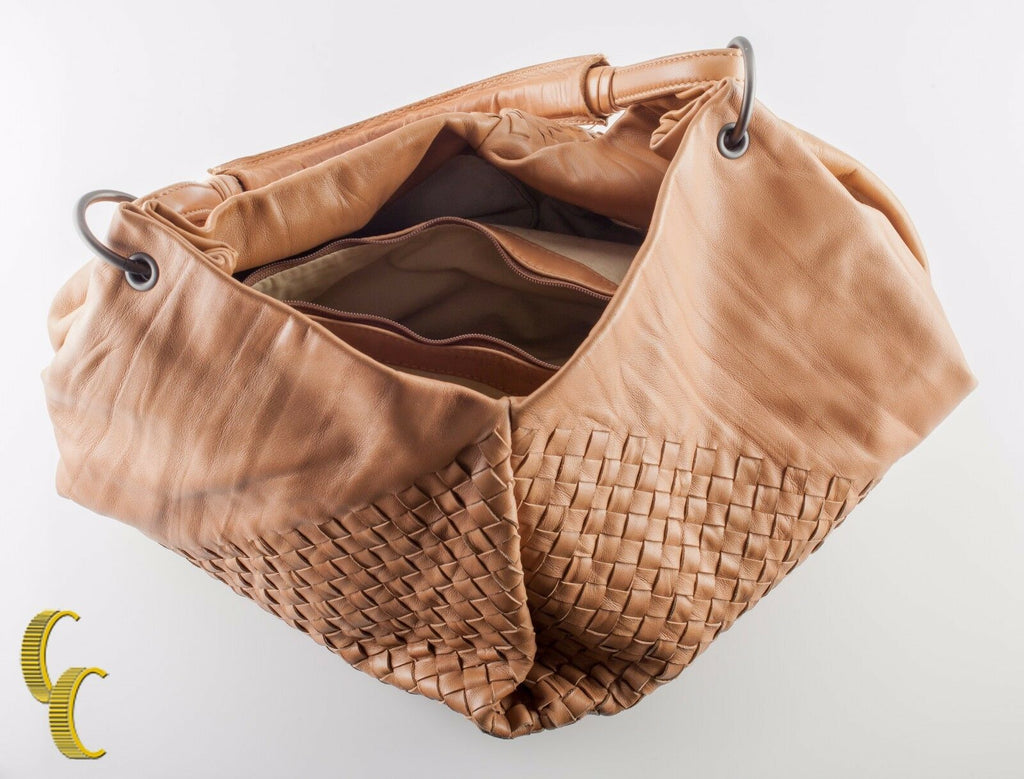 Bottega Veneta Leather Intrecciato Nappa Aquilone Fortune Cookie Hobo Bag Purse