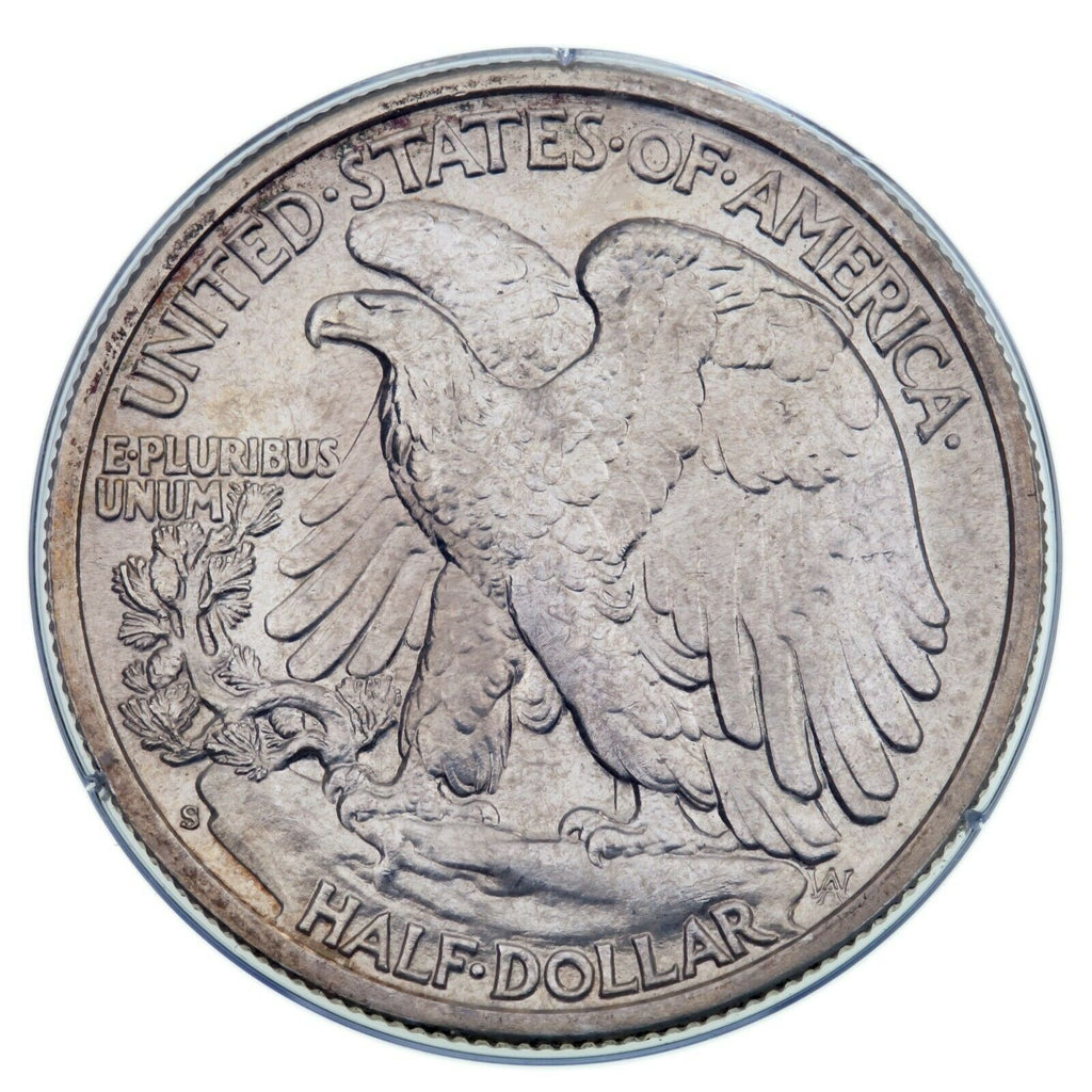 1942-S 50C Walking Liberty Half Dollar Graded by PCGS as MS-64! Old Rattler!