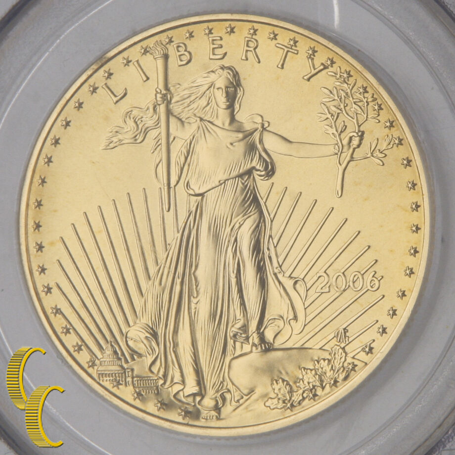 2006 1 oz Gold American Eagle $50 Graded by PCGS as MS-69 First Strike