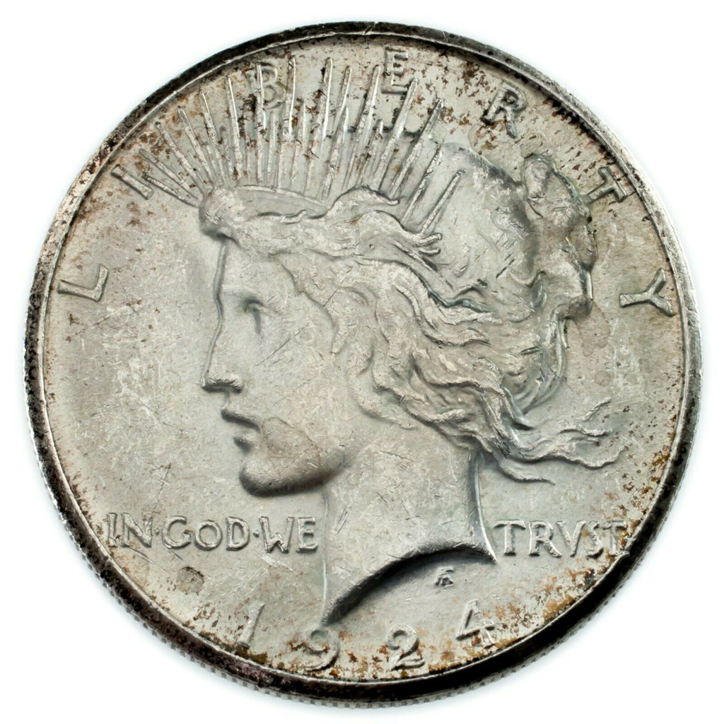 1924-S $1 Silver Peace Dollar in UNC Condition! Nice Coin!