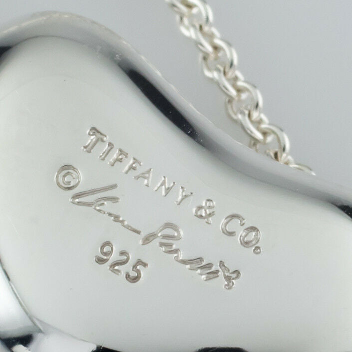 Tiffany & Co. Sterling Silver Elsa Peretti Bean Pendant w/ 18" Chain Retail $300