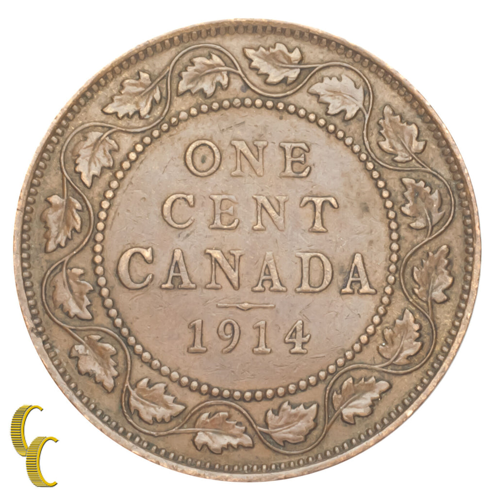1914 & 1917 Canada One Cent 1C Lot of 2 Coins (XF-BU Condition) KM# 21