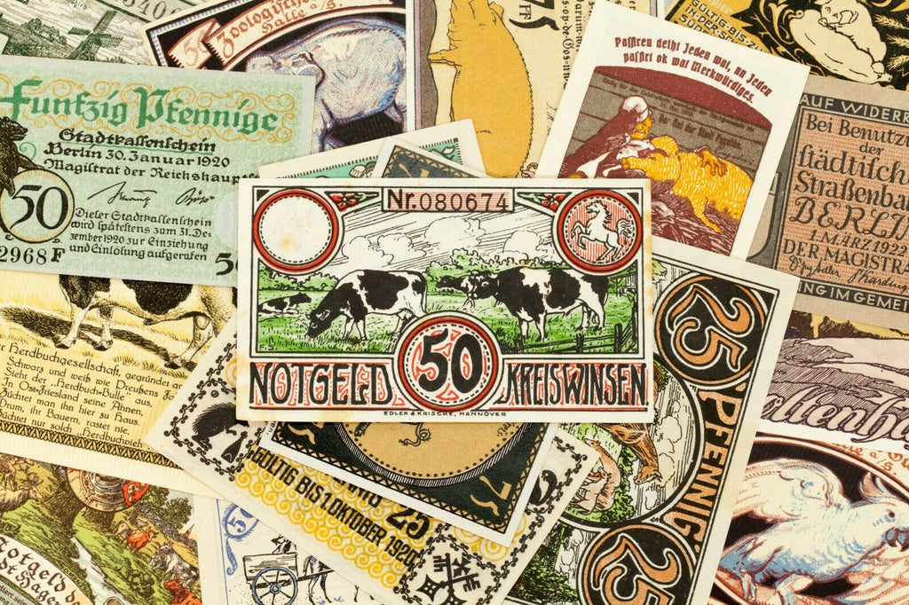 1920's Germany Notgeld (Emergency Money) 25pc - Halle, Norenberg, Rinteln