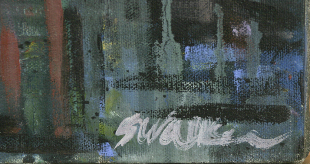 "Snail That Devoured Denver" By S. Walker Signed Oil on Canvas 18"x18"