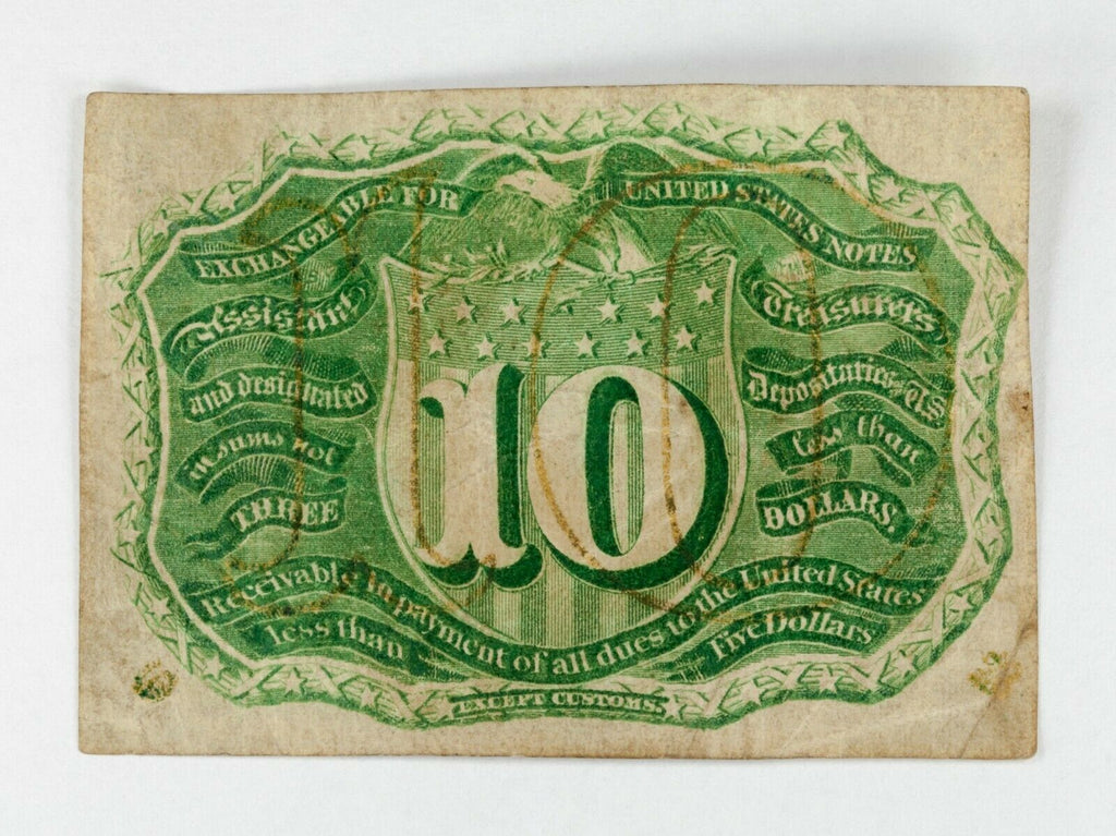 10C Fractional Currency Note Second Issue FR 1245 Very Fine VF Condition