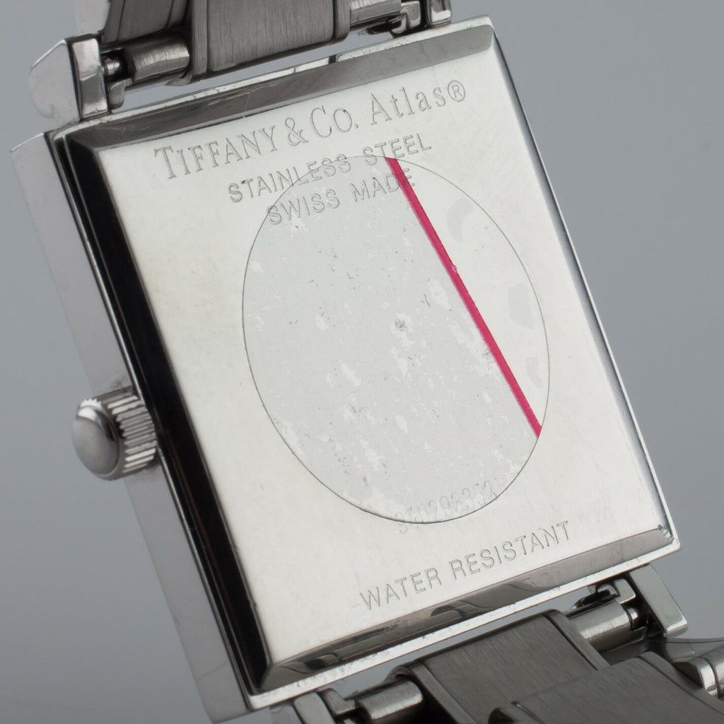 Tiffany & Co. Atlas Quartz Square Watch Stainless Steel w/ Date