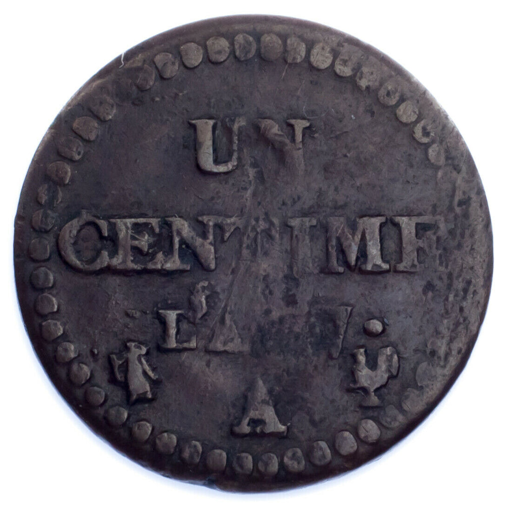 LAN 7 (1798-99) France Centimes Coin (VF) Very Fine KM# 646