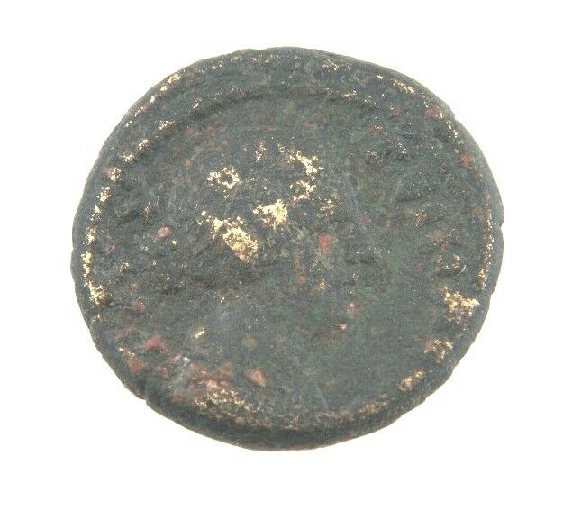 Roman Provincial AE20 Coin Ionia Ephesus VF Faustina Younger Marcus Aurelius