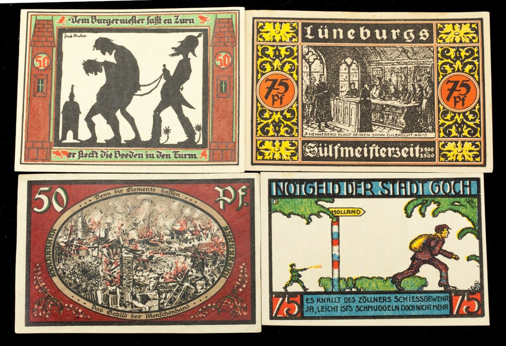 1920's Germany Notgeld Money 20pc Political - Glauchau, Luneburg, Schorndorf