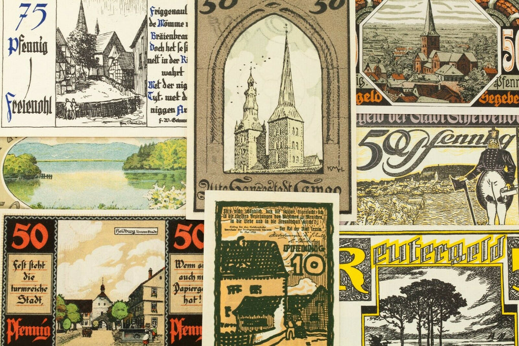 1920's Germany Notgeld (Emergency Money) 30pc - Heldburg, Scheibenberg, Triebes