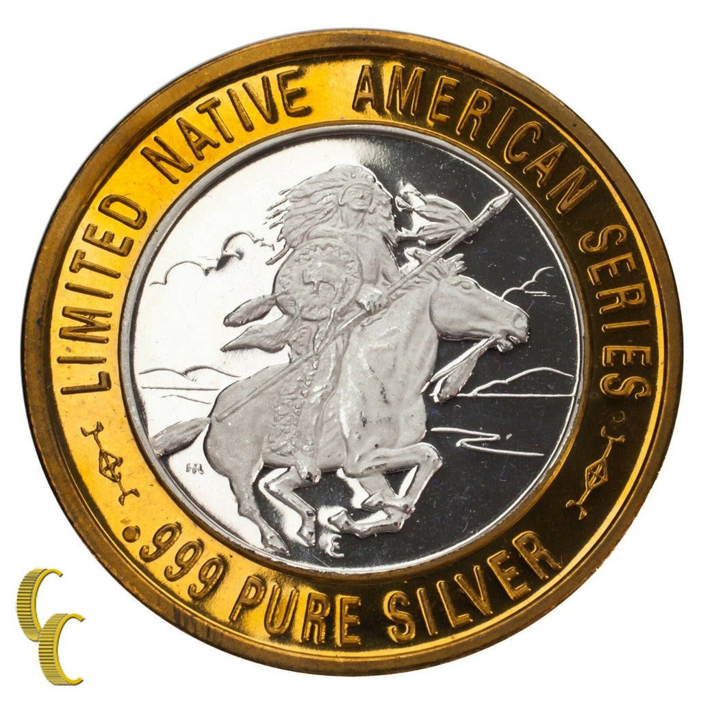 Chief Medicine Crow Native American Casino Gaming Token .999 Silver Limited Ed.