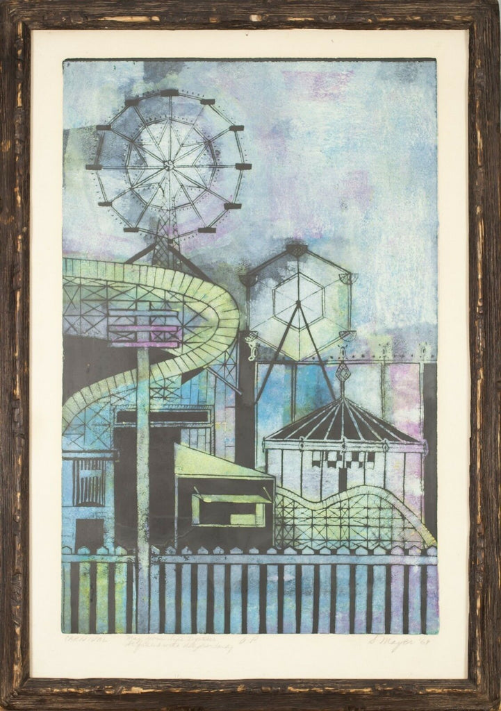 "Carnival II" by Sondra Mayer Framed Lithograph on Paper Artist Proof