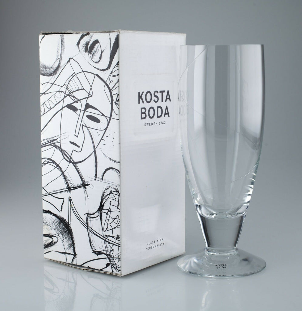 Kosta Boda 30 Cl Line Beer Glass 7021512 w/ Original Box Nice