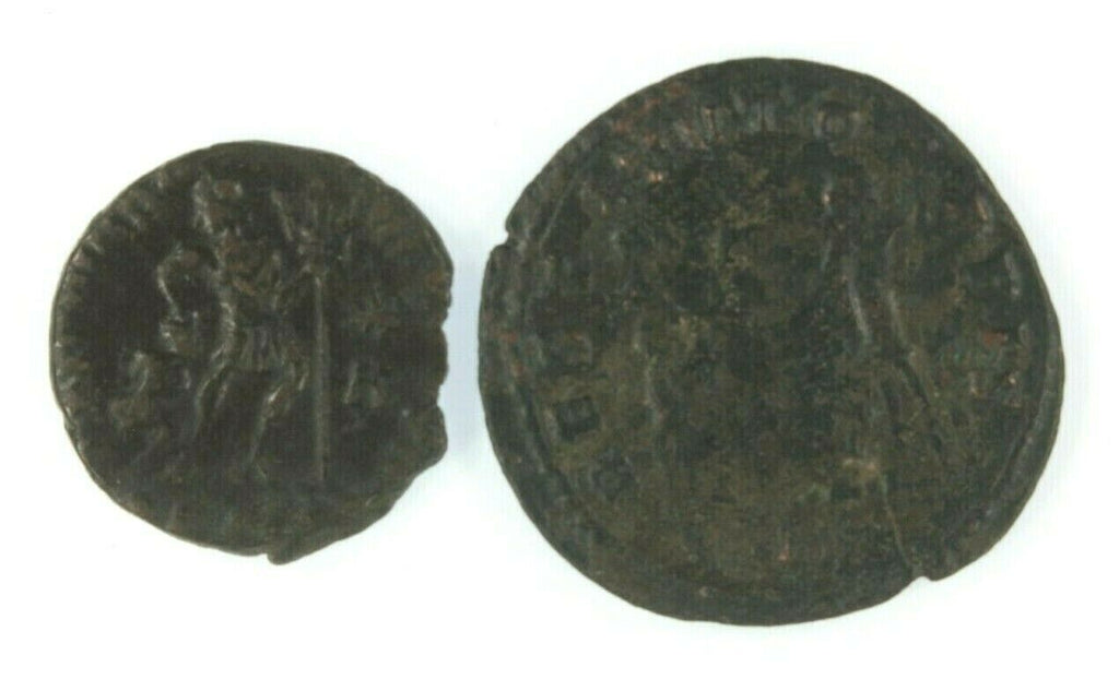 Ancient Roman 2-Coin Set // Emperor Aurelian Antoninianus & Emperor Valens AE3