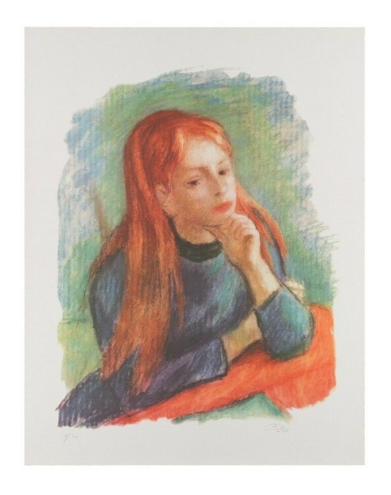 "Red Head" by Phillip Lithograph on Paper Limited Edition of 100 26" x 20.5"