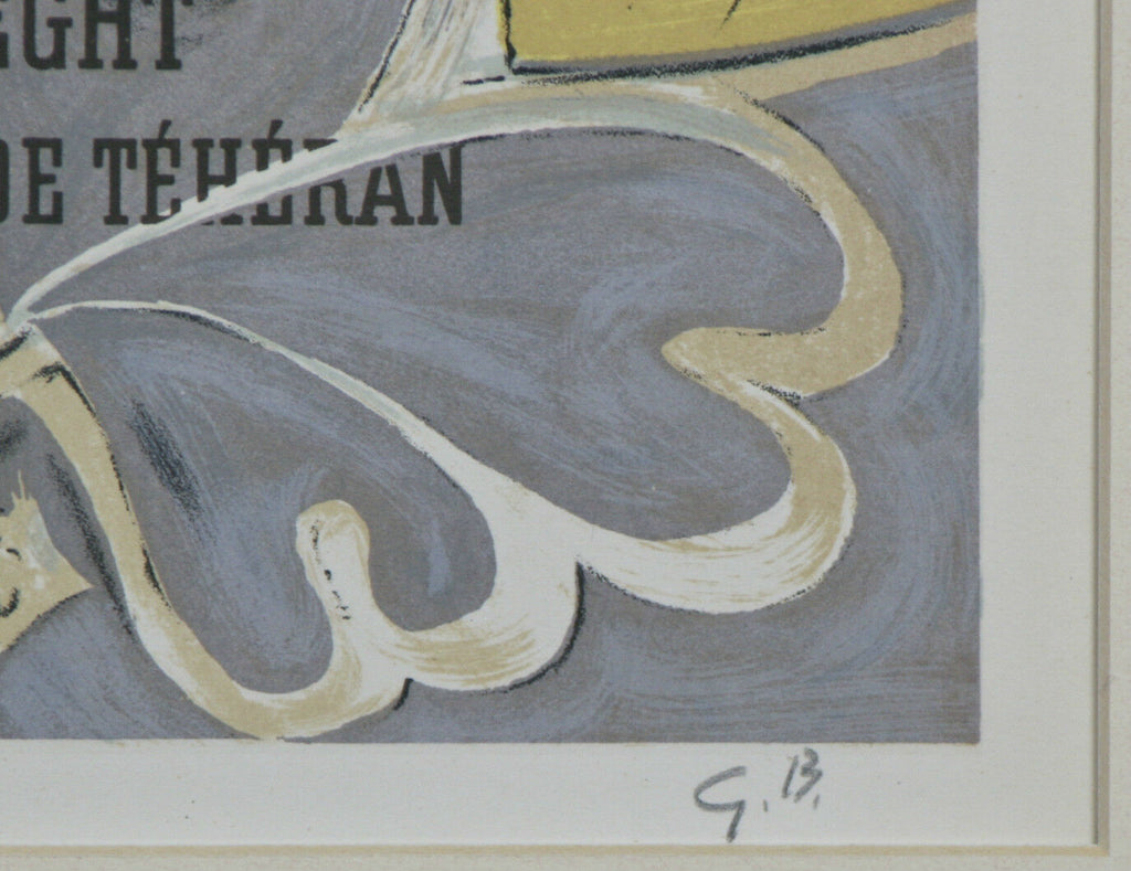 "Galerie Maeght 1952" by Georges Braque Signed Lithograph 6 1/2"x9"