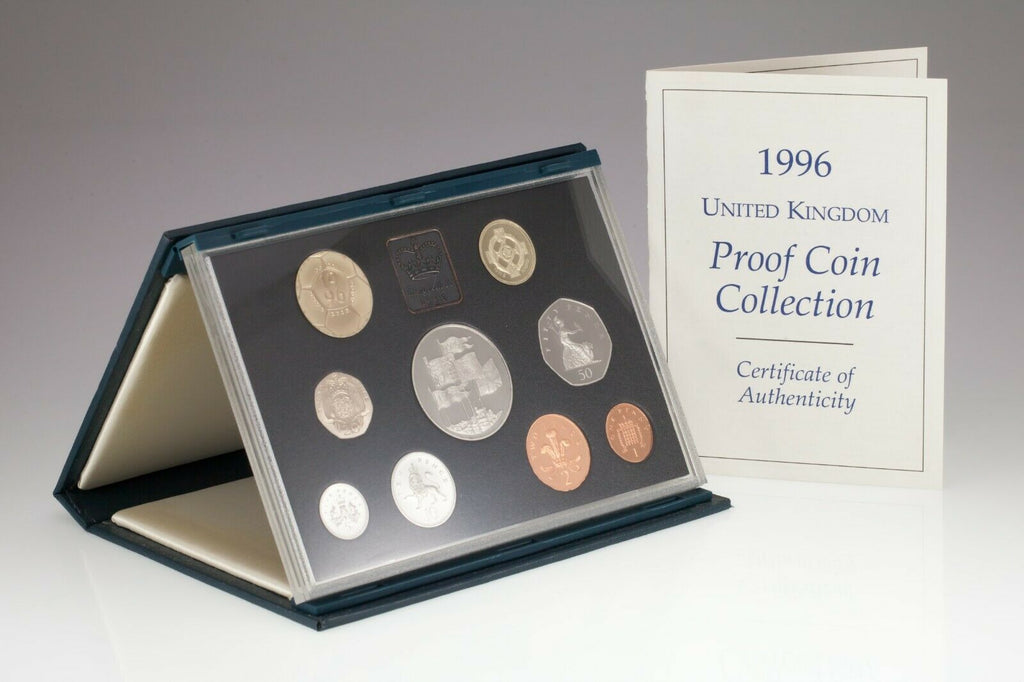 1996, 1997 & 1998 United Kingdom Proof Set Collection w/ Original COA