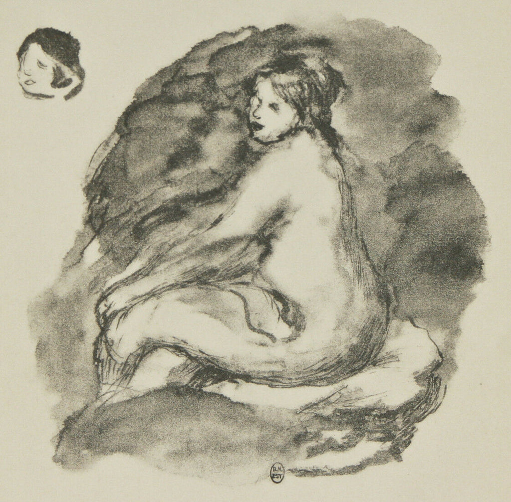 "Femme nue assise" By Fernand Mourlot After Renoir Lithograph LE #29/3000