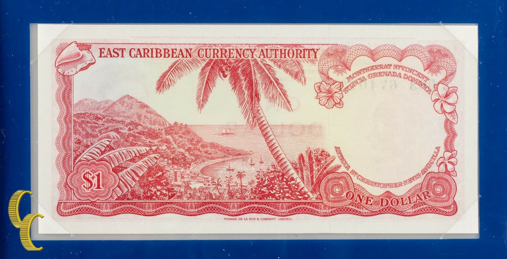 1980 East Caribbean One Dollar $1 in Banknotes of All Nations Stamped Envelope