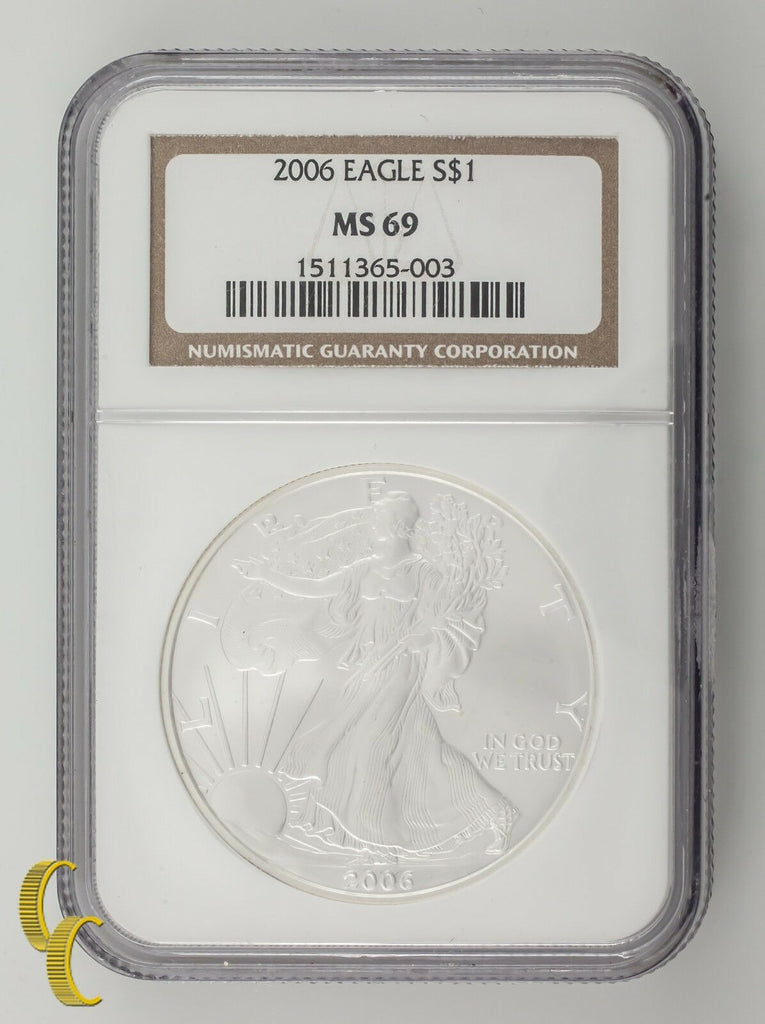 2006 Silver 1 oz American Eagle $1 NGC Graded MS69