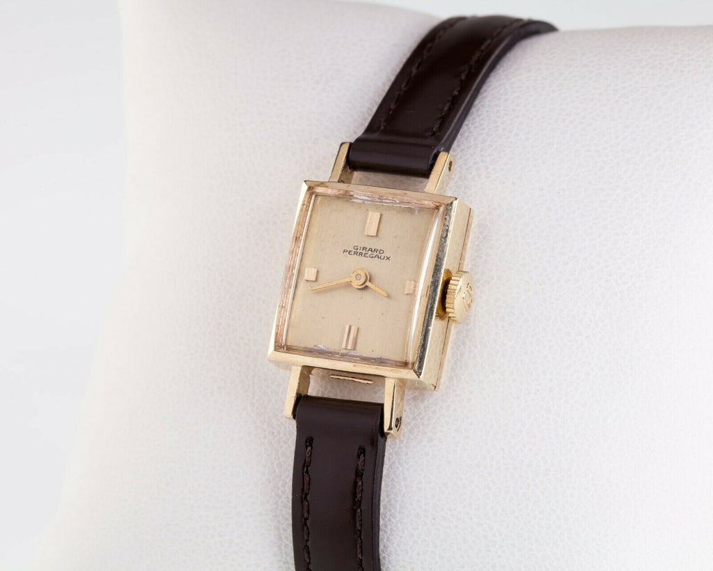 Girard-Perregaux 14k Yellow Gold Women's Hand-Winding Watch w/ Leather Band