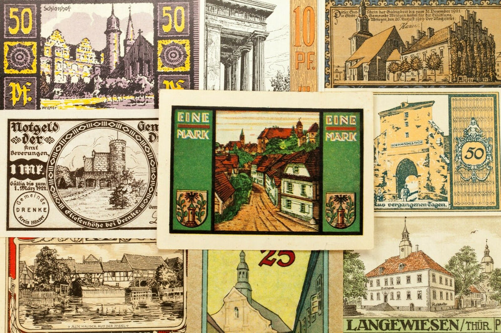 1920's Germany Notgeld (Emergency Money) 25pc - Crivitz, Vienenburg, Konigssee