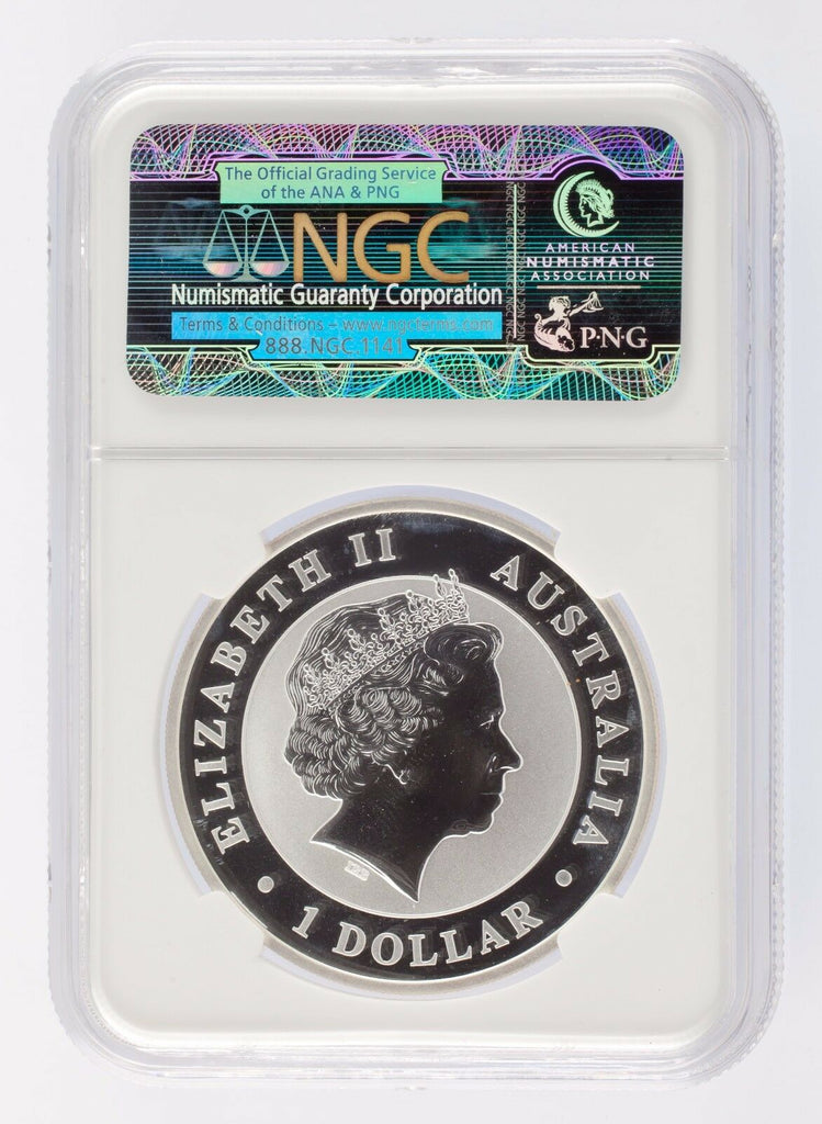 2012-P Australia S$1 Silver 1 oz. Koala Graded by NGC as MS-69 First 7500 Struck